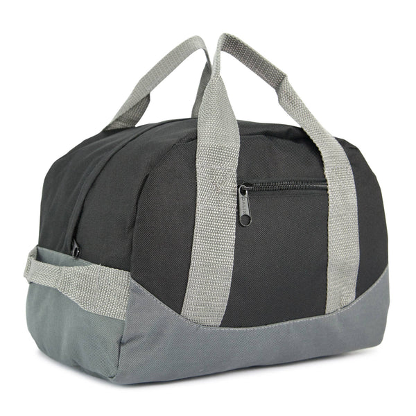 12" Mini Two Tone Duffle Bag: Dark Green - Lulu Bella Boutique