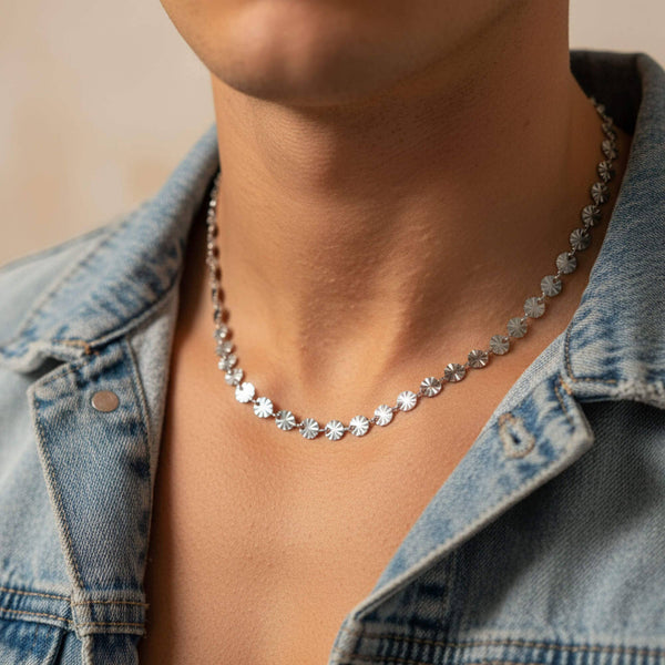 18K Gold PVD Stainless Steel Sunburst Chain Necklace: Gold / 16+2" - Lulu Bella Boutique