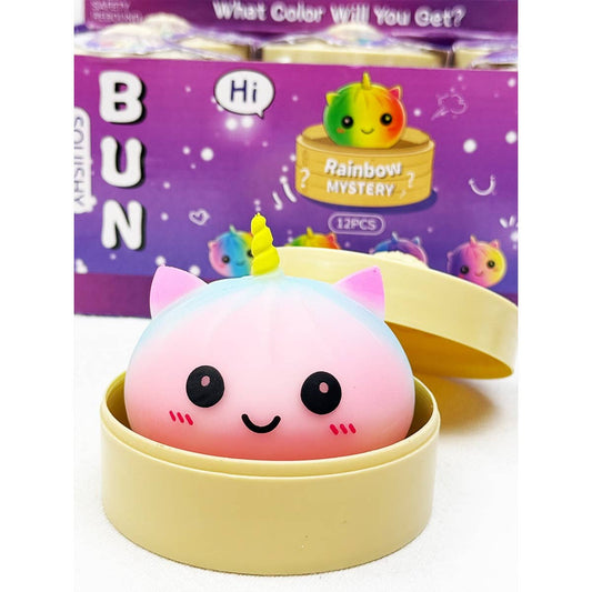 Mystery Rainbow Unicorn Dumpling Squishy with Steamer: MIX COLOR / ONE(12)