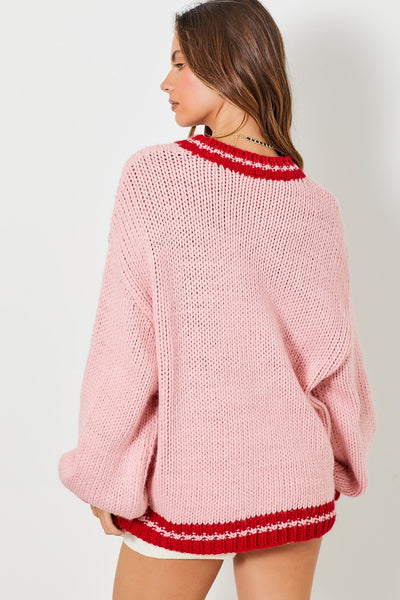 Cherry Rib Knit Sweater