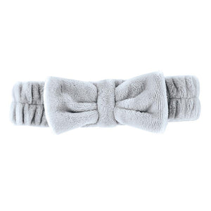 Plush Bow Headband - Coastal