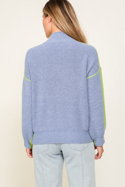 Two-Sided Color Block Sweater