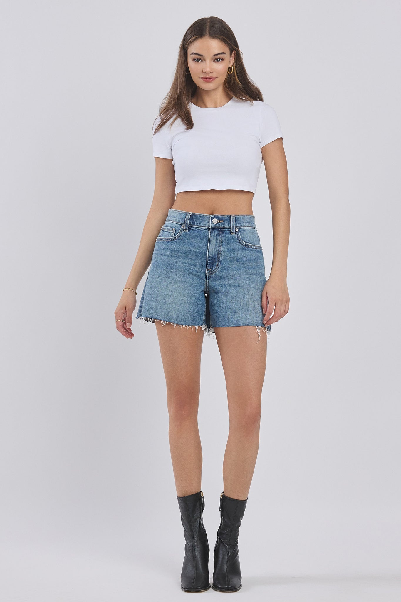 Cora Mid Rise Cut Off Shorts