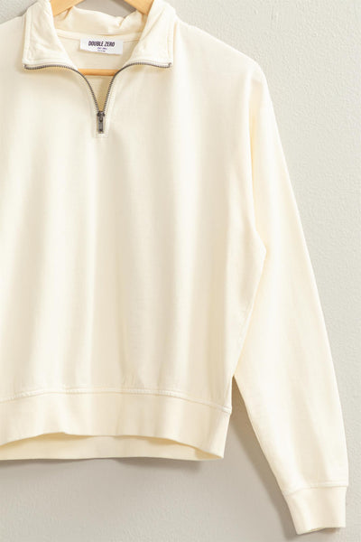 Half Zip Long Sleeve Sweatshirt