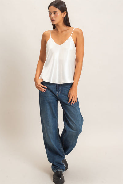V-neck Satin Cami Top