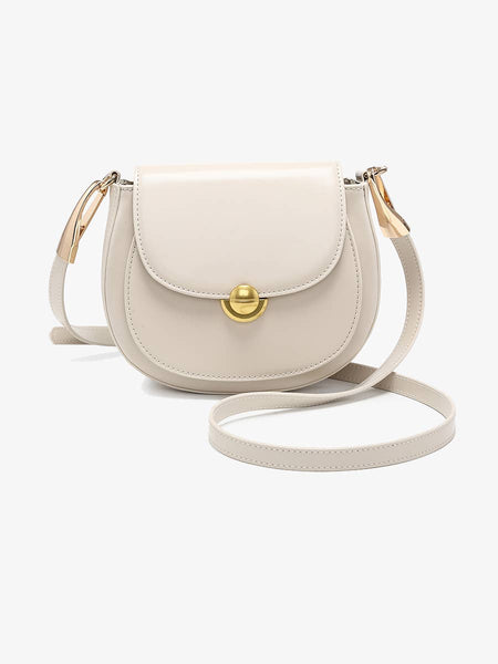 JN2778 Bergen Flapover Crossbody Bag w/ Twist Lock Closure: Wine - Lulu Bella Boutique