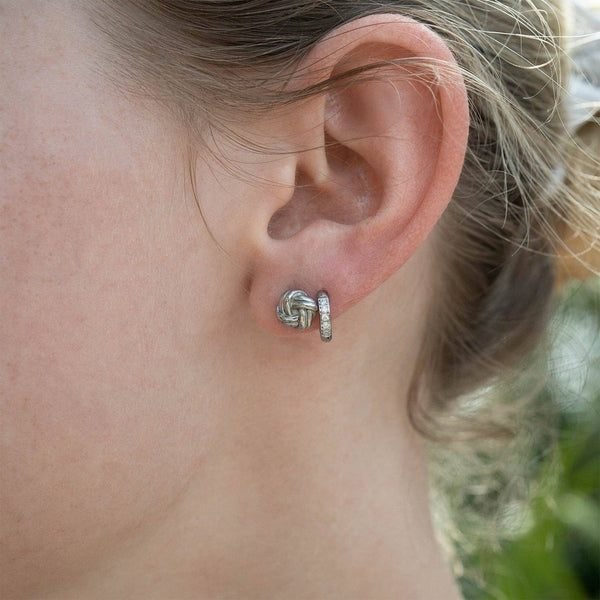 18K Gold PVD Stainless Steel Knot Stud Earrings: Gold - Lulu Bella Boutique