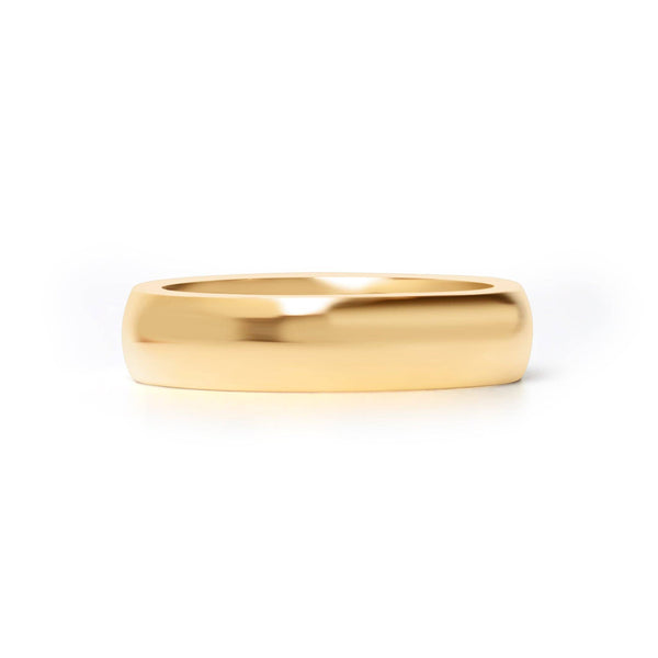 Stainless Steel Blank Gold Ring: 8 / 4mm