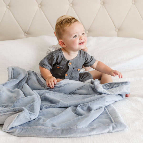 LUSH RECEIVING BLANKETS: Chambray