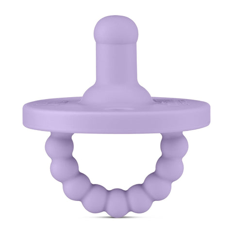 Cutie PAT Round (0-24m) Pacifier + Teether: Lavender - Lulu Bella Boutique