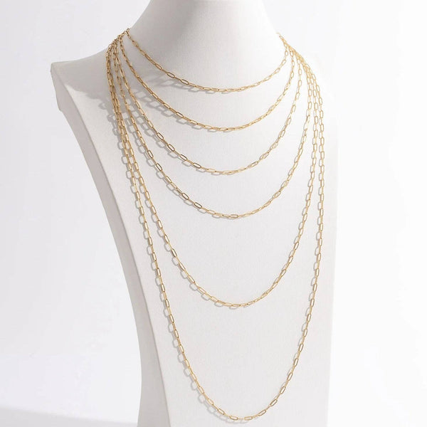 14K Gold Filled PLUS™ 2.5MM Paperclip Chain Necklace: 18"
