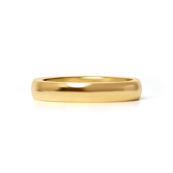 Stainless Steel Blank Gold Ring: 8 / 4mm