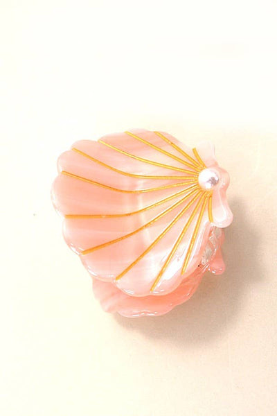 BEACH OCEAN CELLULOSE SEASHELL HAIR CLAW CLIPS | 40H782: White - Lulu Bella Boutique