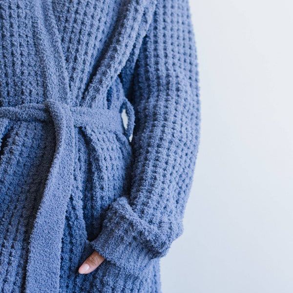 WAFFLE KNIT ROBES: Oxford / XL