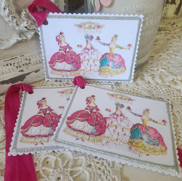 Gift Tag Three Marie Antoinette Let Them Eat Cake - Lulu Bella Boutique