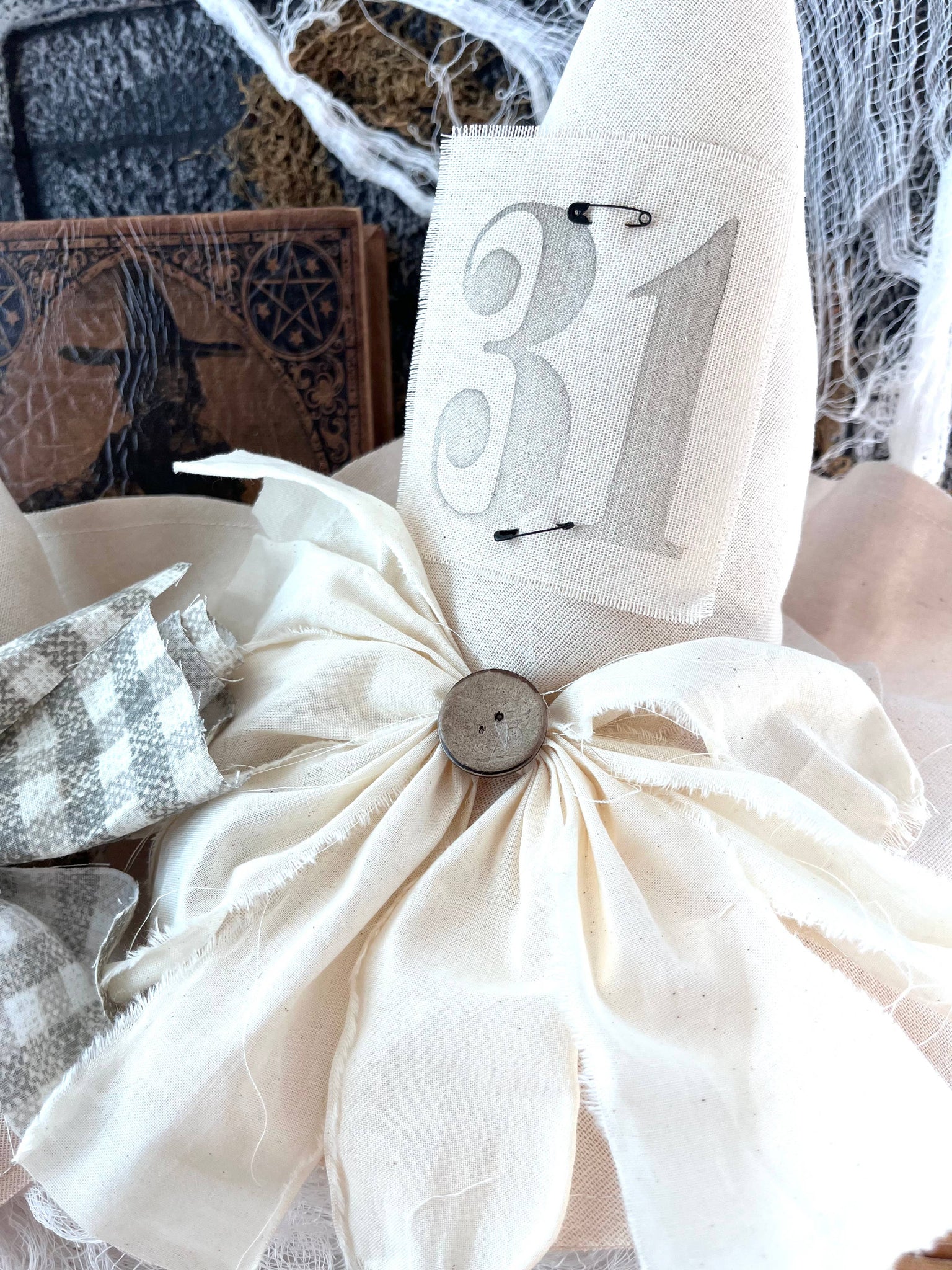 Primitive Witch Hat Natural Cotton 2, Halloween Home Decor : All Natural - Lulu Bella Boutique