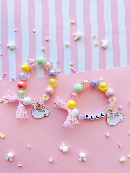 Daisy Bunny Rabbit Charm Bracelet : Adult Small 7” / Yes Tulle