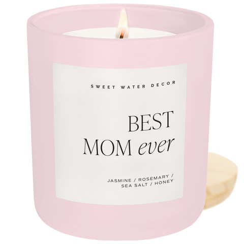 *NEW* Best Mom Ever 15 oz Soy Candle, Matte Jar - Gifts - Lulu Bella Boutique