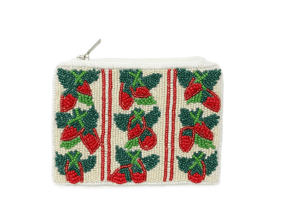Ladies Tomato Vines Fully Beaded Coin Purse