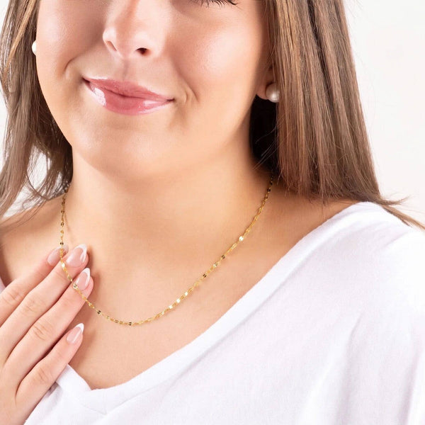 14K Gold Filled Plus™ Lip Chain Necklace: Gold / 18"