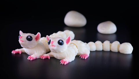 Tiny Baby Sugar Glider Articulating Fidget, 3D Printed: All Gray / Baby - Lulu Bella Boutique