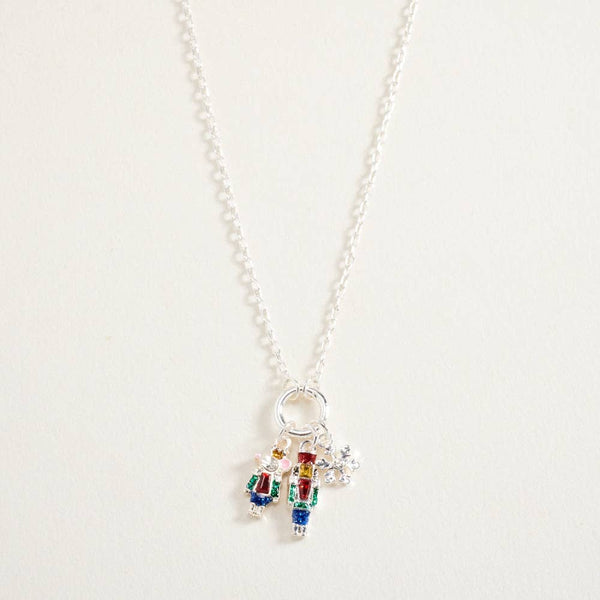 16 Inch Nutcracker Mouse King Charm Cluster Chain Necklace: Gold/Pink / ONE