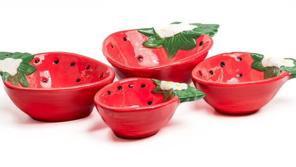 Strawberry Measuring Cups, set of 4 - Lulu Bella Boutique