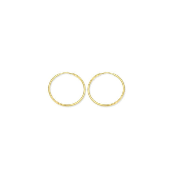 18k Gold Filled Endless Hoop Earrings Gold Hoops 20mm, 30mm,: Hoop 40mm - Lulu Bella Boutique