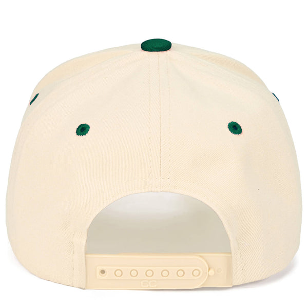 C.C BIRDIES AND DIRTIES Letter on Two Tone Trucker Hat: Dark Green - Lulu Bella Boutique