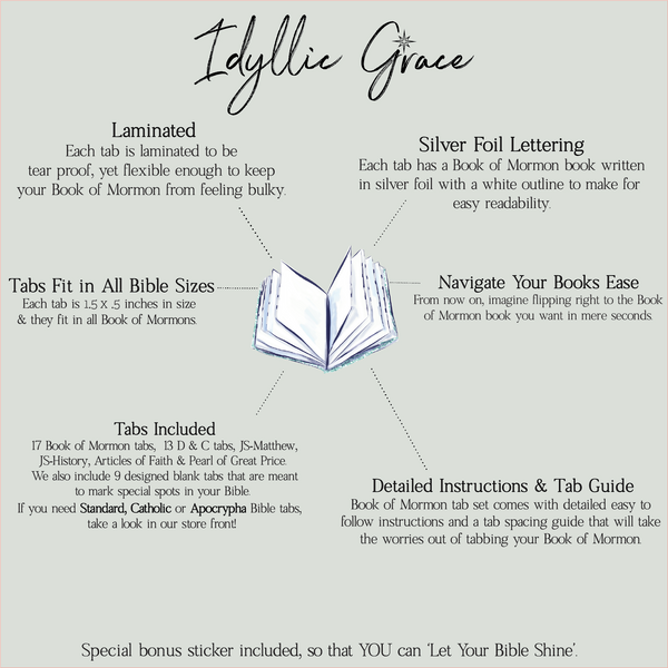 Book of Mormon Courageous Silver Foiled Tabs - Lulu Bella Boutique
