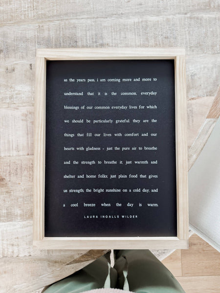 As the Years Pass | Wall Art: White / Dark Walnut / 13x17" - Lulu Bella Boutique