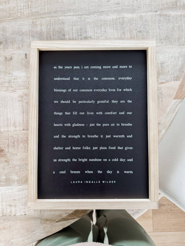 As the Years Pass | Wall Art: White / Dark Walnut / 13x17" - Lulu Bella Boutique