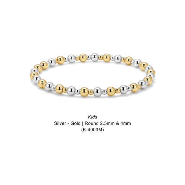 Kids Fashion Fortunes | Sweet Little Shimmers & Shines: Kids Gold | Round 2.5mm & 4mm (K-4001G) - Lulu Bella Boutique