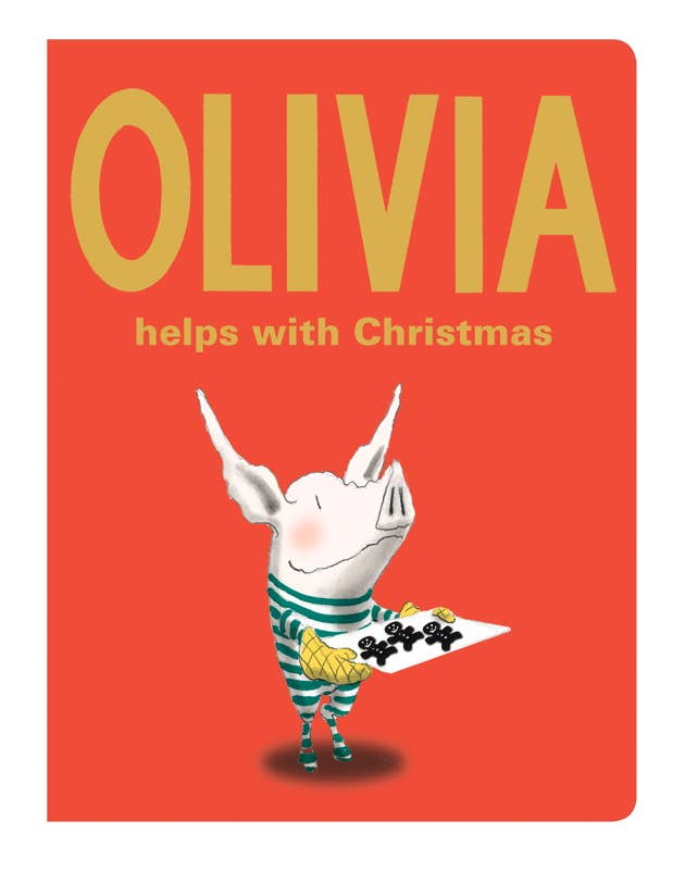 Olivia Helps with Christmas by Ian Falconer: Board Books; 40 pages / English - Lulu Bella Boutique