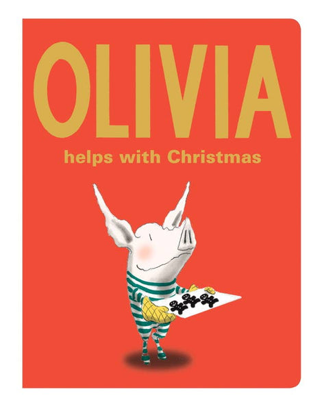 Olivia Helps with Christmas by Ian Falconer: Board Books; 40 pages / English - Lulu Bella Boutique