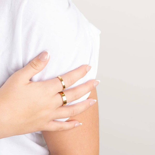 14K Gold Filled Plus™ Flat Blank Ring: 7 / 5mm