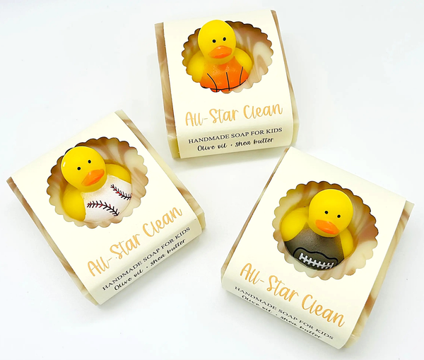 All-Star Clean Handmade Soap Bar for Kids VEGAN COLD PROCESS: Scented