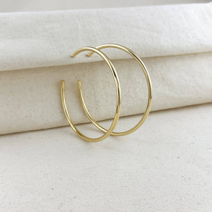 18k Gold Filled 70mm New Wave Hoop - Lulu Bella Boutique