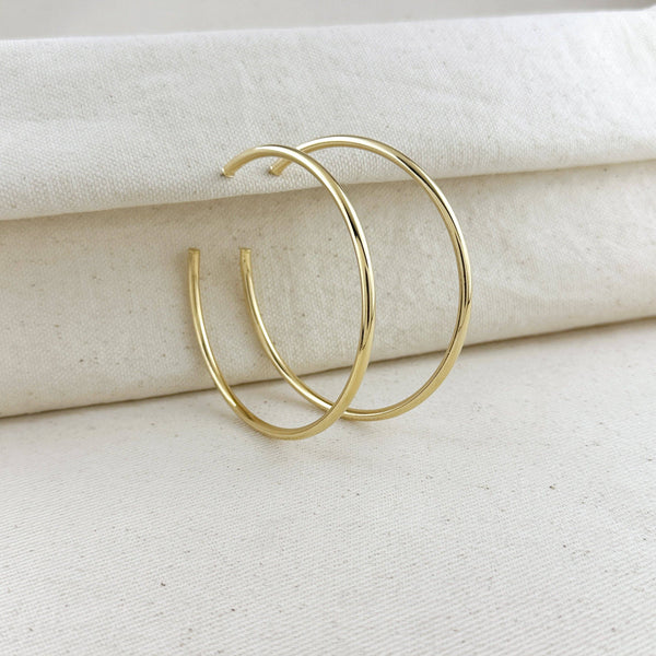 18k Gold Filled 70mm New Wave Hoop - Lulu Bella Boutique