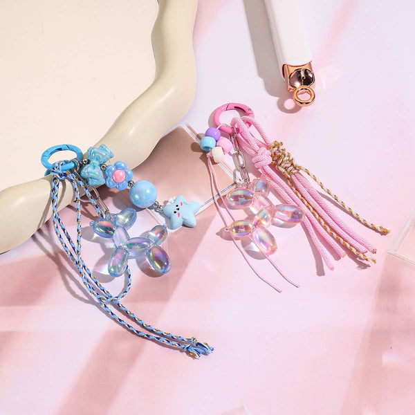 Cute Pink Y2K Mix Charms Beaded Keychain Bag Charm: Color_04 / M - Lulu Bella Boutique