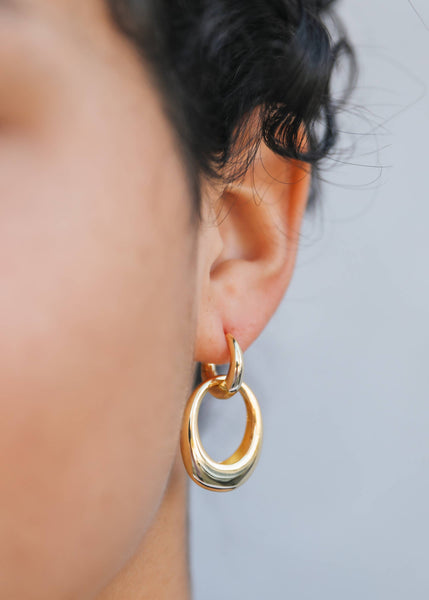 Gold Hoop - Coupled - Earring