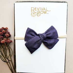 Small Bow on Headband • Spooky Purple