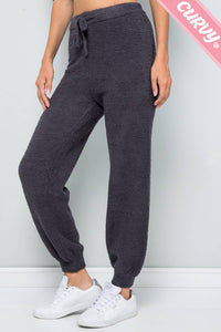 TEDDY CASUAL JOGGERS: CHARCOAL / Plus Size / 3XL