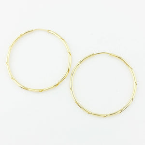 18k Gold Filled Continuous Twisted Tube Hoop Earrings Endless Style: 35mm - Lulu Bella Boutique