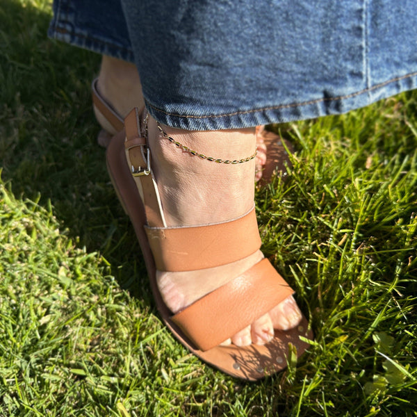 18k Gold Filled Detailed Chain Anklet - Lulu Bella Boutique