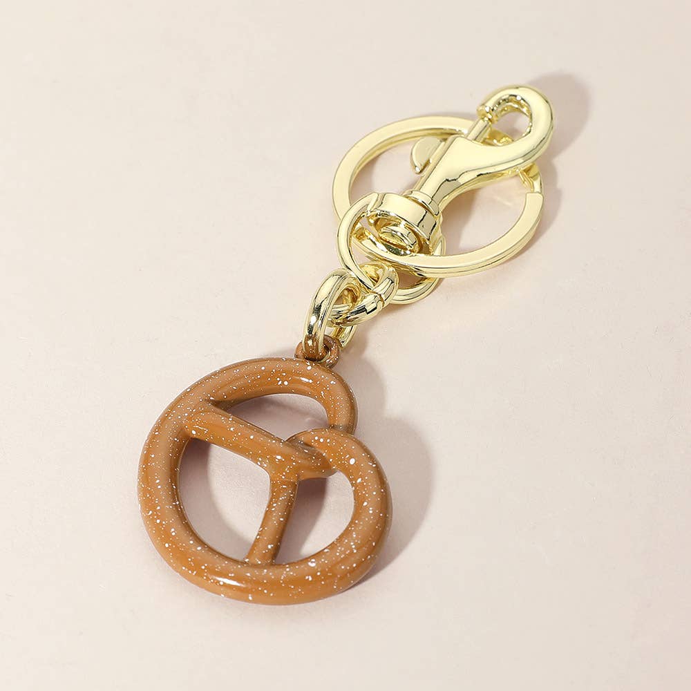 Pretzel Keychain / Bag Charm - Lulu Bella Boutique