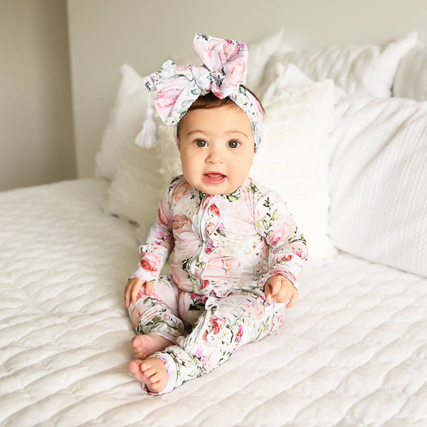 Bamboo Baby Pajama Sleepies Little Baby Ruffle Zip Caroline: 2T