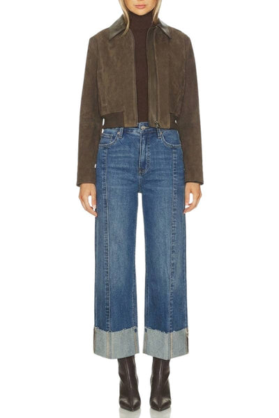 INSEAM TRANSFORM HIGH RISE TUMMY CONTROL A-WIDE JEANS: Dark wash / 1 (24)