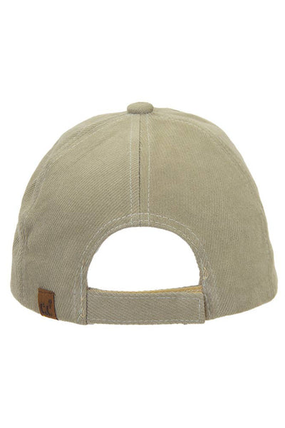 C.C Brushed Twill Baseball Cap: Gray