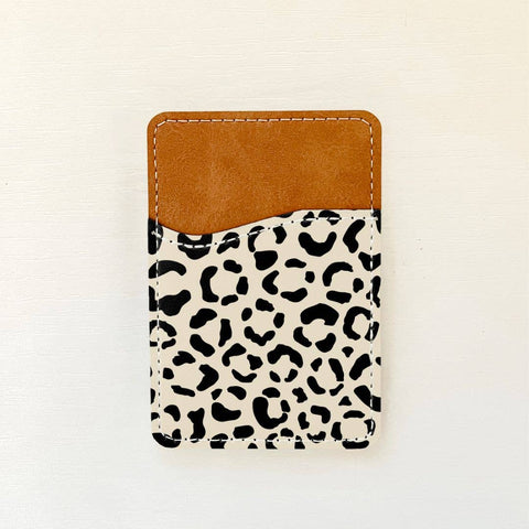 Leopard Print Leather Card Holder - Lulu Bella Boutique